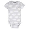 Gerber Baby 8-Pack Short Sleeve Onesies Bodysuits, Sheep Grey, 6-9