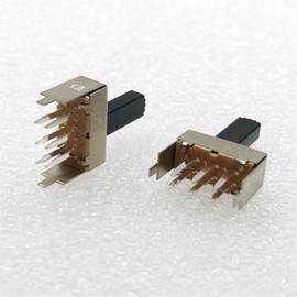 10-20pcs On-Off Micro Mini Slide Switch 6pin 2P2T Toggle Sliding Switch Power Switch 6 feet 2 Gears Handle Length 15MM (Color : 20 PCS)