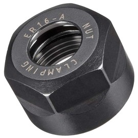 TOP-VIGOR ER16-A(M22) Collet Clamping Hex Nut, M22 x 1.5mm Thread, 13mm Bore, Precision Ground Cast Steel Collet and Nut Set for CNC Milling Chuck Holder Lathe Tooling