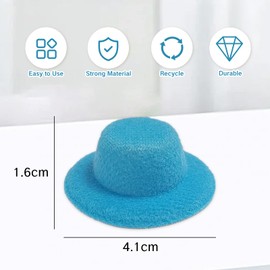 NIIIYTYB 18 Colors Doll Hat Craft Set Mini Tiny Hats for Dolls Formal Small Little Miniature Hats for DIY Crafting Hair Accessories and Decorations for Crafts and Doll Accessories 1.6IN/4.1cm