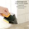 4 in 1 Scrape Brush with Rubber Squeegee, Shower Cleaning