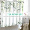 Eucalyptus Shower Curtain Machine Washable Quick Dry Bathing Curtain with