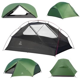 ATEPA Ultralight Spacious Interior 2 Person Camping Tent, 4000MM+ Waterproof Backpacking Tent, Double Layer Backpacking Hiking & Camping Tent, Nylon
