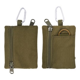 Sdhgerh Mini Bauchtasche Multifunktional Gürteltasche mit Haken Tasche Doppelseitiger Reißverschluss Hüfttasche Herren Damen für Outdoor Camping Wandern Radfahren Klettern ‎Armeegrün (Armeegrün)