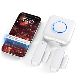 Door Chime, Smart WiFi Door Sensor Chime Window Sensor Alarm for Business/Kids Safety/Home Security Alert Your Phone, 500 FT Range, 32 Ringtones, 5 Adjustable Volumes, Free App Notifications