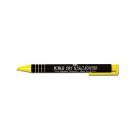 G.T. Luscombe Company, Inc. Yellow Bible Dry Highlighters | No Bleed Eco-Friendly Refillable Dry Highlighters | No Sharpening | No Smearing or Fading | Vibrant Color | 12 Pack of Yellow