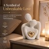 1pc Romantic Couple Statue for Home Decor – Ceramic Embrace