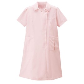 Nursery Women's Loose Classic Dress, Large Size, Stretch, Non-See-through, Medical Lab Coat, Nursing, powder pink