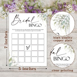 Eronm Minimalist Engagement Shower Games, Bridal Shower Bingo, Engagement Party Games, Wedding Shower for 25 Guests, Wedding Advice Cards, Bridal Shower Decorations-A08