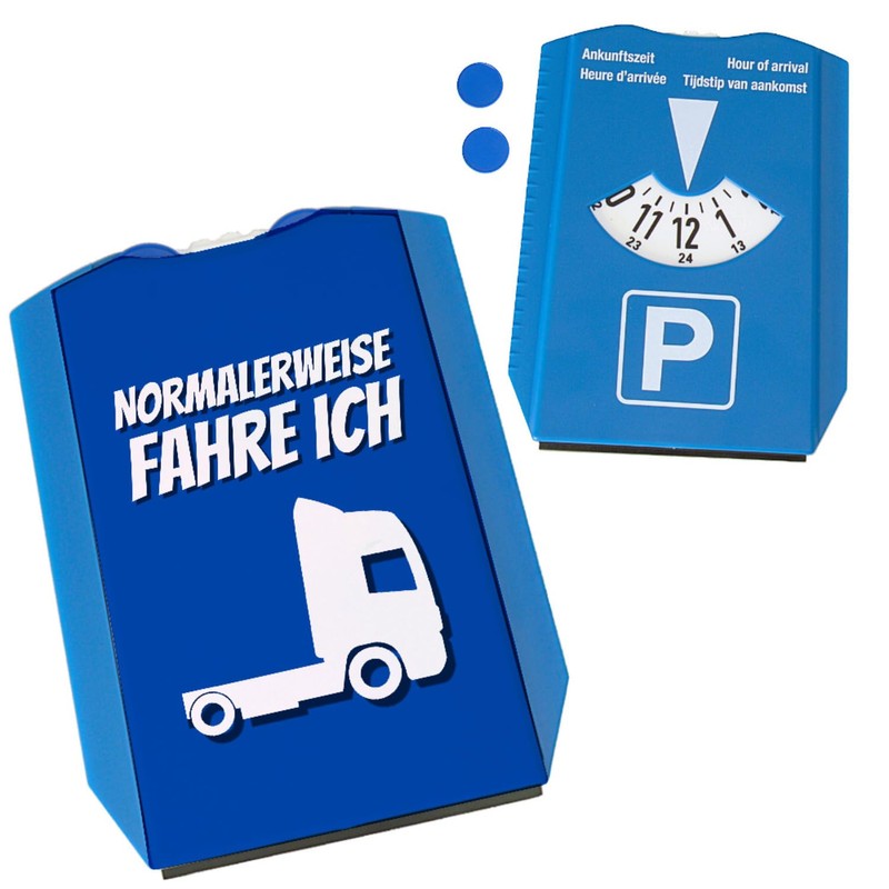 Parking Disc with Saying "Normalerweise fahre ich Lastwagen Geschenk für