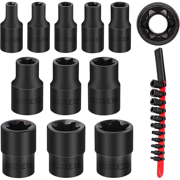 Does not apply 11pc E-Torx Socket Set w/Rail - 1/4"