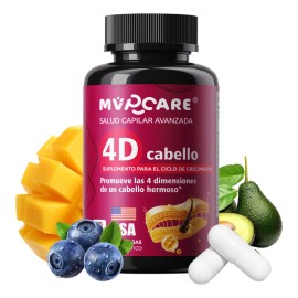 Vitaminas Cabello Mvpcare Mujer Queratina Soluble Naturalmente Regenera Más Fuerte Saludable Piel Uñas Detene Pérdida Cápsula