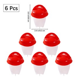 JJYHEHOT 6 Pcs Egg Cooker, Silicone Non-stick Egg Boiler, No Shell Egg Cook Cups, Fast Poaching Egg for Breakfast