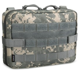 WYNEX Tactical Admin Molle Pouch, Medical EDC EMT Utility Bag Shell Design Attachment Pouches 1000D Nylon Hiking Belt Bags