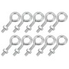 PATIKIL M4x20mm Eye Bolts, 10 Pcs Carbon Steel Threaded Eyebolt