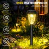 GIGALUMI 12 Pack Solar Light Outdoor Waterproof, Warm White Pathway