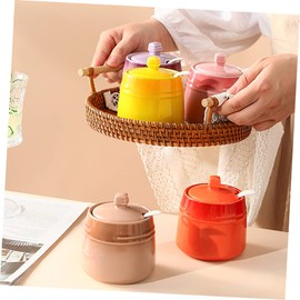 STOBAZA Kitchen Seasoning Jar Set Ceramic Condiment Jar Salt Shaker Sugar Container Salt Sugar Bowl