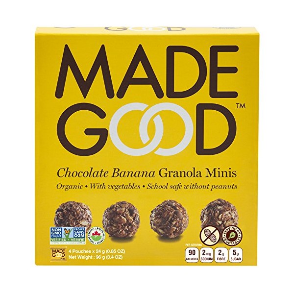 Made Good Chocolate Banana Granola Minis 3.4 oz (Pack of 2)