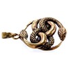 Kiss of Leather Snake Pendant Bronze No.135, Bronze, No Gemstone