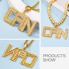 Suplight Men's Initial Chain 18k Gold Plated Letters A to