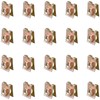 20 PCS Clip-On Nuts,U Shapes Nut Clamps Metal Clips Screw