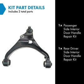 TRQ Front Left Lower Control Arm with Ball Joint Drivers Side Compatible with 2005-2010 Dodge Dakota 2006-2009 Mitsubishi Raider 2011 Ram