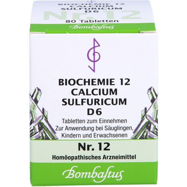 Nicht vorhanden Biochemie 12 Calcium sulfuricum Bombastus D6 Tbl., 80