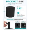 Outdoor Round Umbrella Side Table,3-in-1 Multi-Functional Use,Black