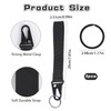 Sliverdew Wrist Lanyard for Keys, 2 Pack Black Wristlet Keychain