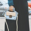 VALICLUD Pearl Handbag Chain Pearl Pearl Shoulder Strap Crossbody Bag