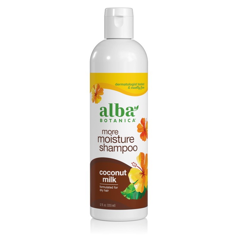 Alba Botanica More Moisture Shampoo, Coconut Milk, 12 Oz (Packaging