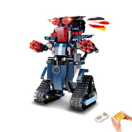 CaDA RC Remote Control Robot Building Block Set, Robot Vehicle with Chains as Plug-In Kit with App and Remote Control, Stunt Bot a.Clamping Blocks, DIY Technology Kit, for Children and Adults