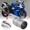 Qiilu 51mm to 60mm Motorcycle Exhaust Adapter Universal Stainless Steel