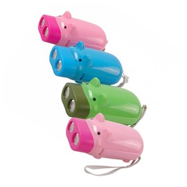 Operitacx 4 Stück Taschenlampe leuchtarmbänder für fackeln für Hand pressing flashlight Rugged design flashlight Schweinchen Outdoor-Accessoire Kinderaccessoire Plastik