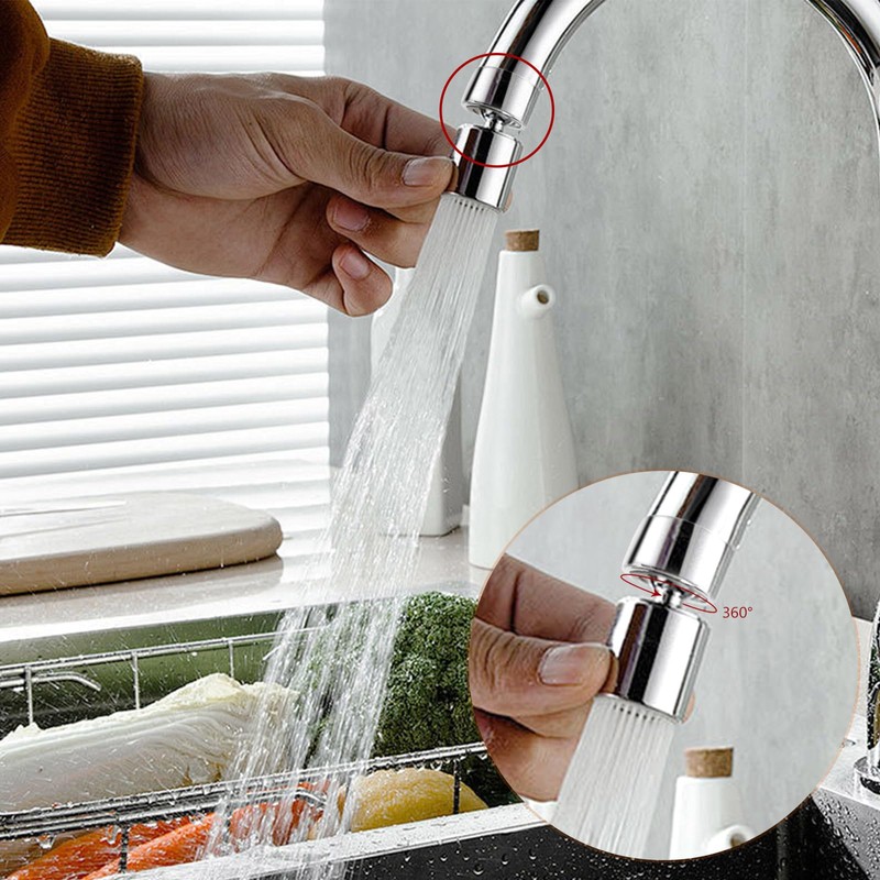 Ainkou Swivel Faucet Aerator, 360 Degree Rotate Kitchen Sink Faucet