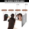 OLIBUY Espejo de 3 Vías para Cortar el Cabello Espejo