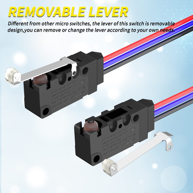 Joinfworld Waterproof Micro Limit Switch with Long Straight Hinge Lever