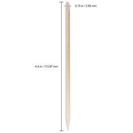 Beauticom Double Sided Cuticle Wood Stick Pusher Remover - Pointed end and Tapered Flat End - For Manicure and Pedicure Tools (100 pieces)