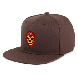 JPAK Lucha Libre Hip-Hop Snapback Hat Embroidered Brown Baseball Cap Wrestling