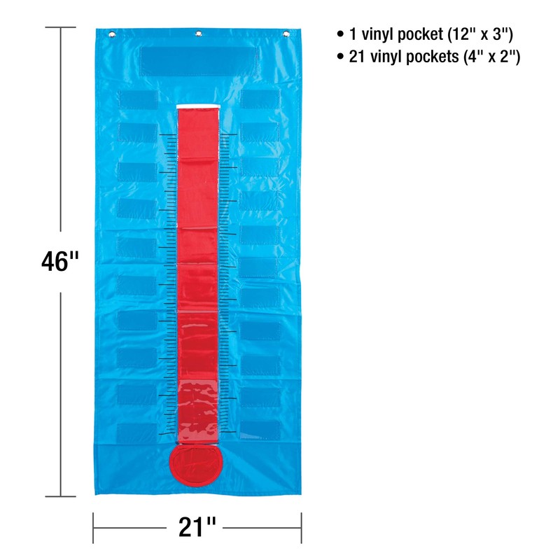 Carson Dellosa Thermometer/Goal Gauge Pocket Chart (158025)