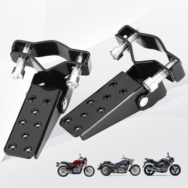 WODHMIEY Pair of Black Stylish Metal Motorcycle Frame Foot Pegs Pedals for Comfortable Pivot Points Direct Replacement Fits Durable Metal Black