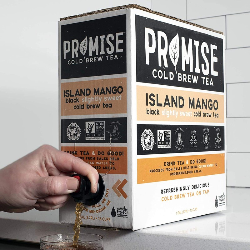 Promise Beverages Slightly Sweet Island Mango Cold Brew Tea On