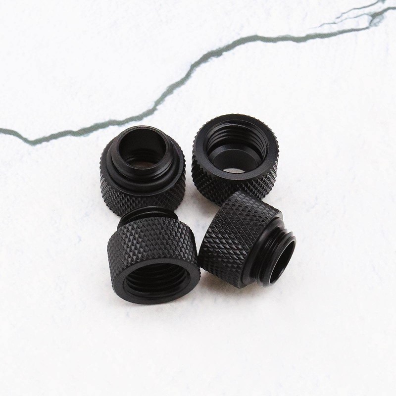 YINETTECH 4pcs G1/4 10mm Brass Water Cooling Extension Adapter with