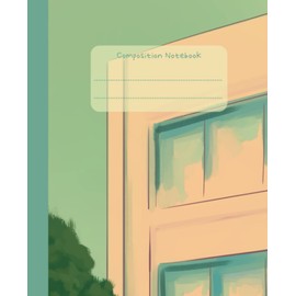 Composition Notebook: College Ruled Journal, Aesthetic Anime Lo-fi School Building