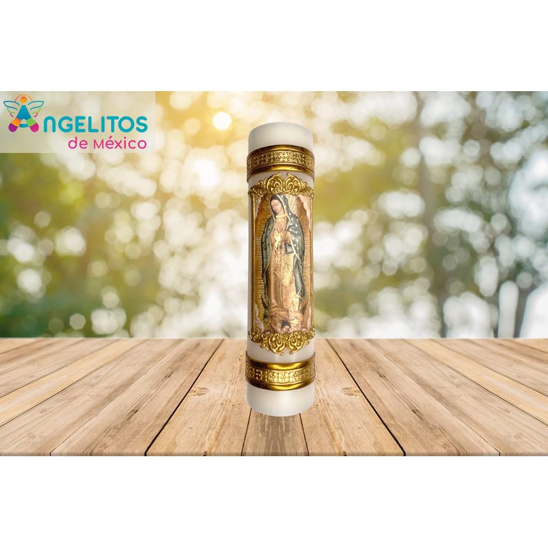 Angelitos de Mexico Virgen de Guadalupe Candle Prayer Our Lady