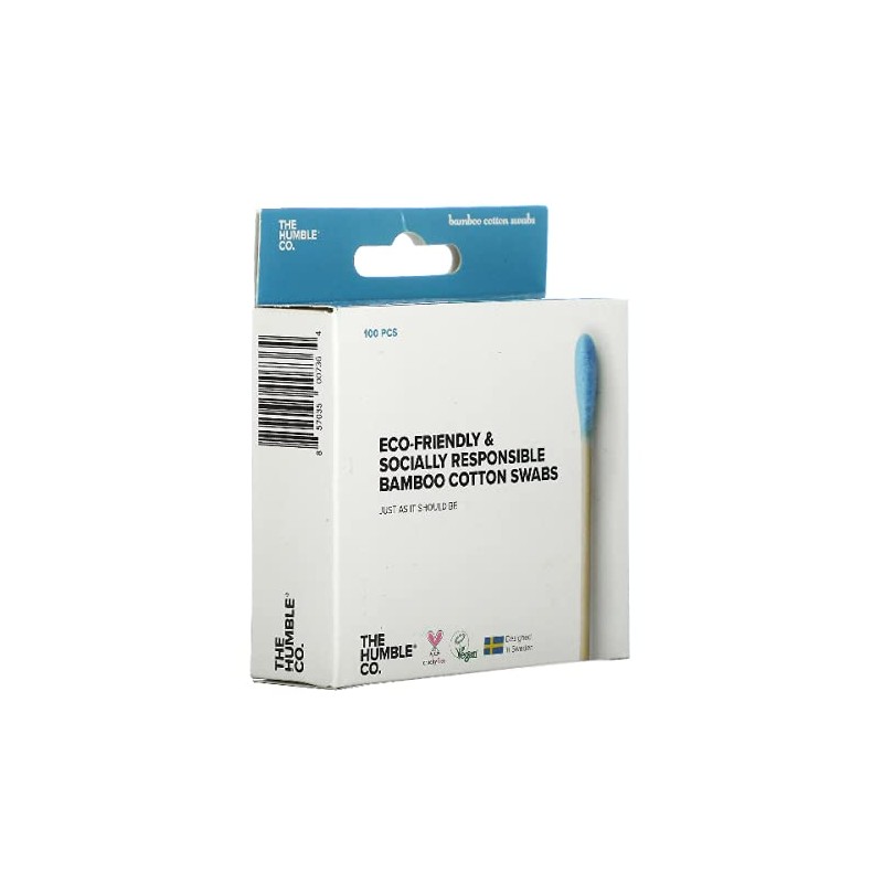 The Humble Co Bamboo Cotton Buds - Blue (100 Pieces)