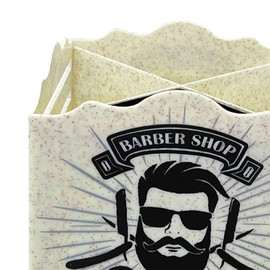 Milageto Barber Shear Holder Box, Salon Organizer,Combs Clips Stand Holder,Scissor Holder Hair Stylist Shears Stand for Combs Brushes, beige