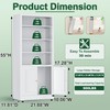 YILFANA Kitchen Pantry Cabinet, 55" Tall Metal Storage Cabinet with