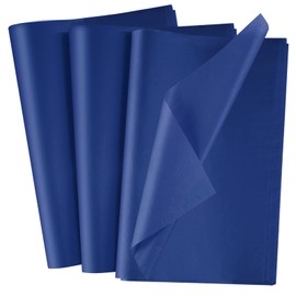 NEBURORA 100 Sheets Blue Tissue Paper for Gift Bag 20x14 Inches Wrapping Tissue Paper Bulk Navy Blue Decorative Art Paper for DIY Crafts Birthday Wedding Graduation Father's Day Party Decor