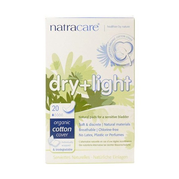(3 Pack) - Natracare - Dry & Light Incontinence Pads | 20pieces | 3 Pack Bundle